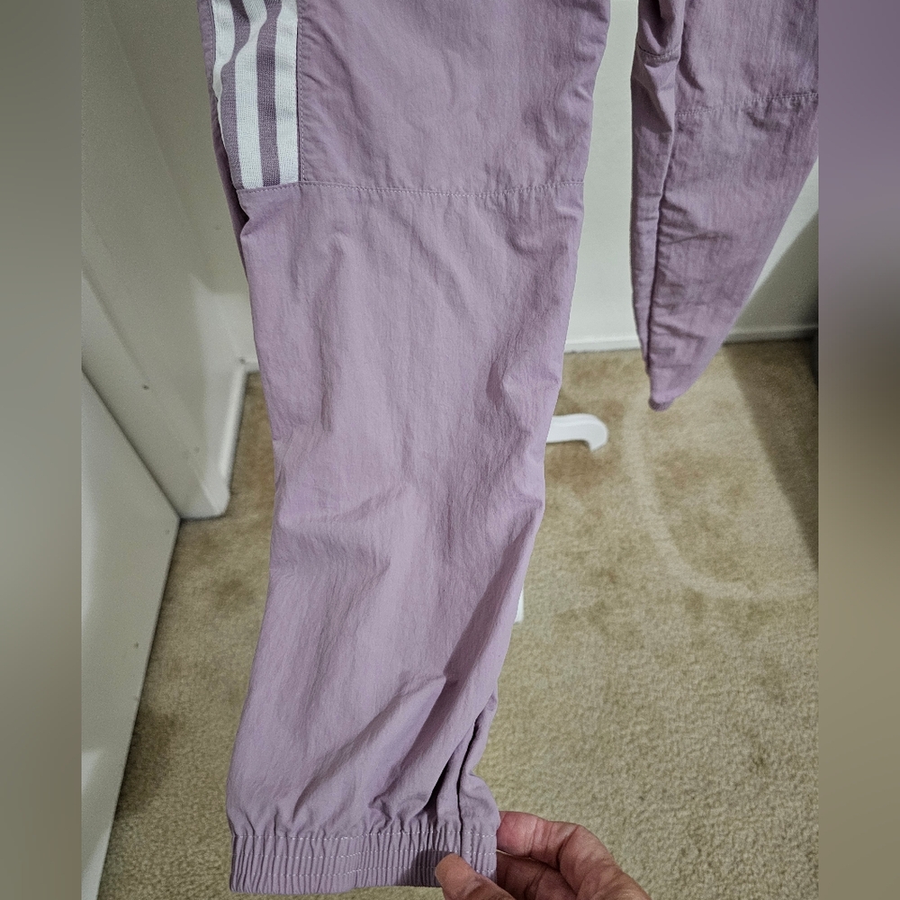 Adidas Track Pants w/Logo Jr Sz Small/Youth 15/16 XL Lavender EUC - Picture 4 of 6
